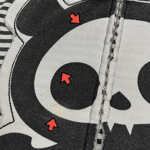 Vintage Skelanimals Diego Bat Full Zip Hoodie Small Scene Mall Goth Emo HotTopic - Picture 12 of 16